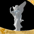 white carved stone marble angel statues STUN-D010A